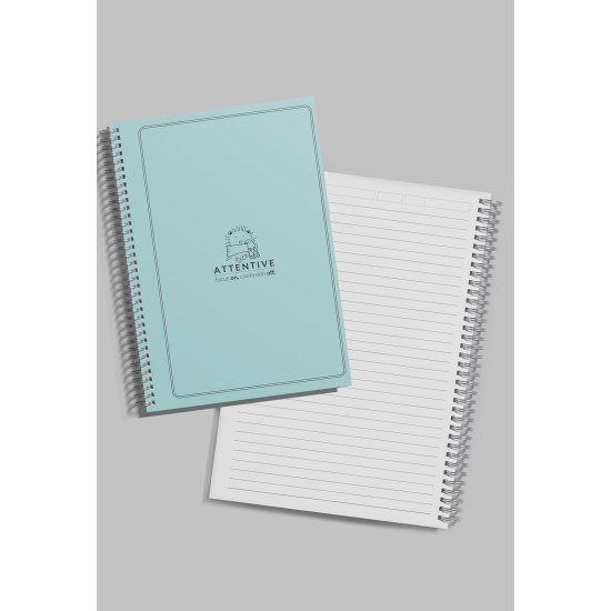 4'lü Set Çizgisiz Spiralli A5 Kalın Karton Kapak Pastel Seri 96 Sayfa Defter Çek Kopart Sayfa Mikro Perforaj