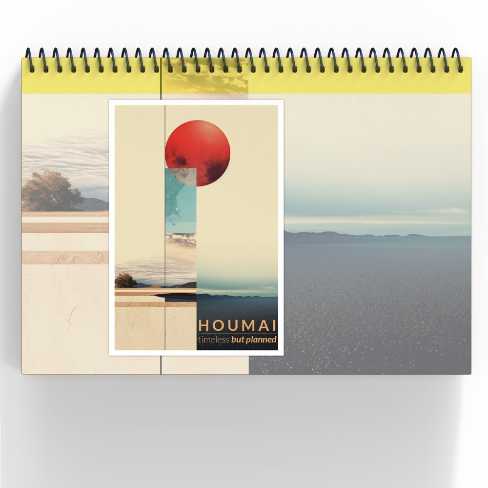 A5 Spiralli Haftalık Planlayıcı 100 sayfa Gün Batımı Tema