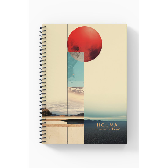 A5 Spiralli Günlük Planlayıcı 100 sayfa Gün Batımı Tema