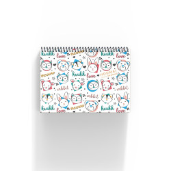 A5 Spiralli Haftalık Planlayıcı 100 sayfa Kediler Tema