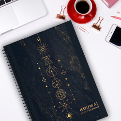 A5 Spiralli Günlük Planlayıcı 100 sayfa Yıldız Tema