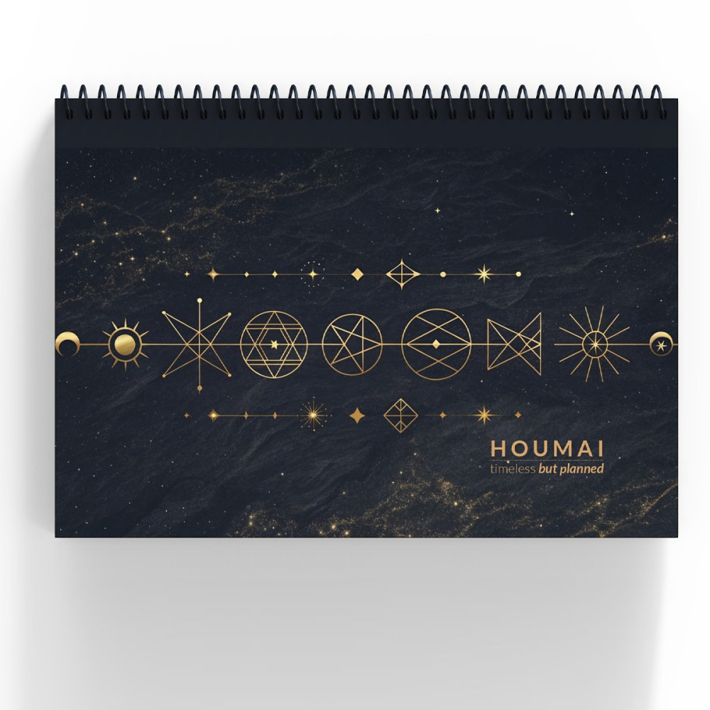 A5 Spiralli Haftalık Planlayıcı 100 sayfa Yıldız Tema