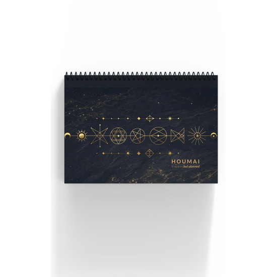 A5 Spiralli Haftalık Planlayıcı 100 sayfa Yıldız Tema