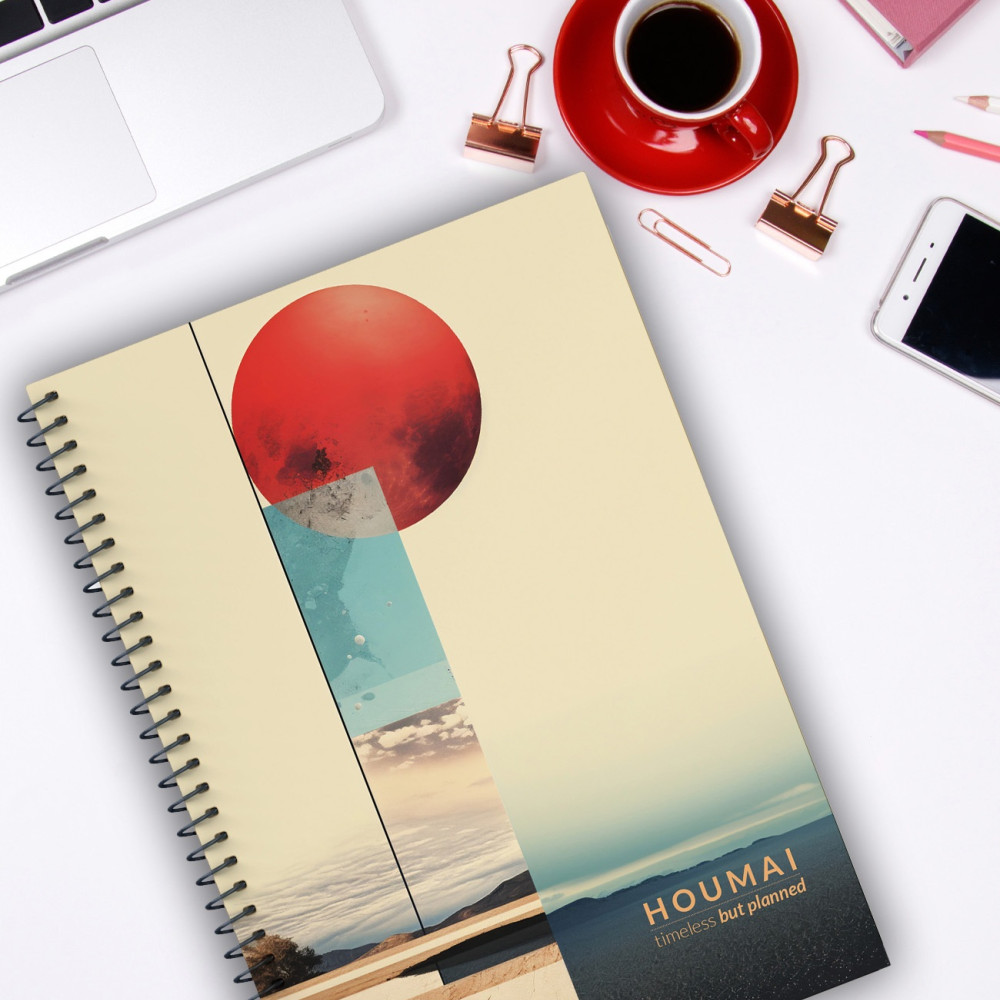 A5 Spiralli Günlük Planlayıcı 100 sayfa Gün Batımı Tema