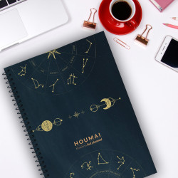 A5 Spiralli Günlük Planlayıcı 100 sayfa Astroloji Tema