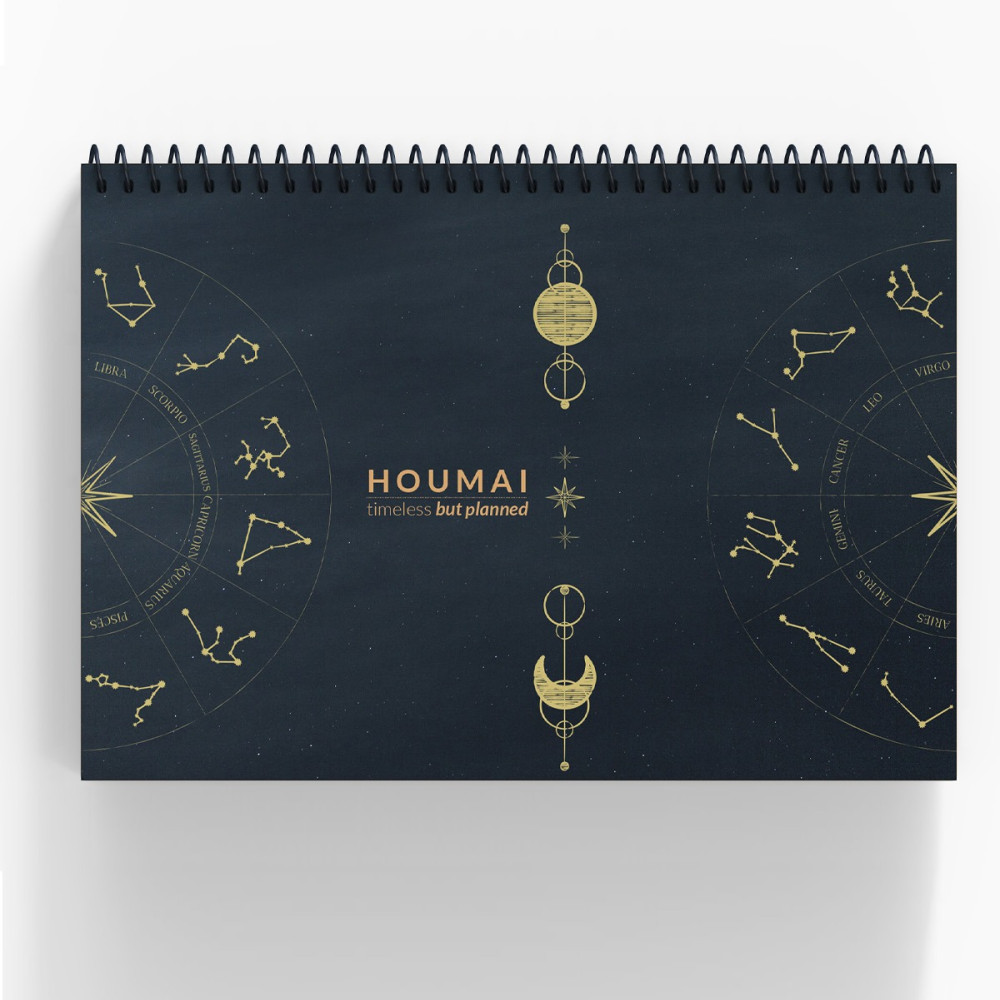 A5 Spiralli Haftalık Planlayıcı 100 sayfa Astroloji Tema