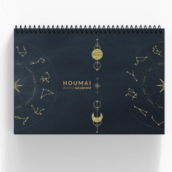 A5 Spiralli Haftalık Planlayıcı 100 sayfa Astroloji Tema