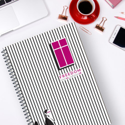 Sınav Hazırlık Ders Planlayıcı Defter A5 Ebat Spiralli TUS, TYT, AYT, KPSS, DGS,YKS,LGS Freedom Tema