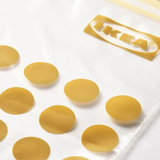 IKEA ISTAD Kilitlenebilir Buzdolabı Poşeti 60 Adet Siyah-sarı