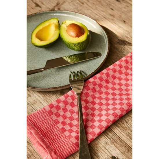 Kentsoylu Mutfak Kurulama Bezi 4 Adet Koyu Bordo - Kırmızı Damalı Desen 40x60 cm