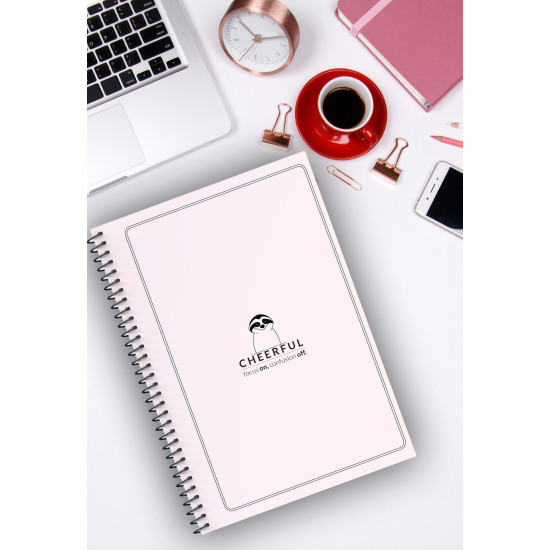 6'lı Set Çizgisiz Spiralli A5 Kalın Karton Kapak Pastel Seri 96 Sayfa Defter Çek Kopart Sayfa Mikro Perforaj