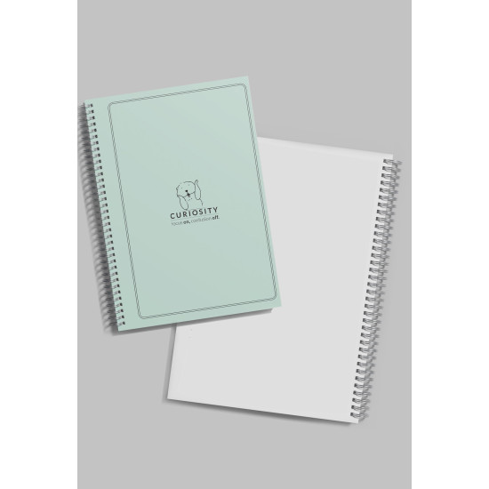 6'lı Set Çizgisiz Spiralli A5 Kalın Karton Kapak Pastel Seri 96 Sayfa Defter Çek Kopart Sayfa Mikro Perforaj