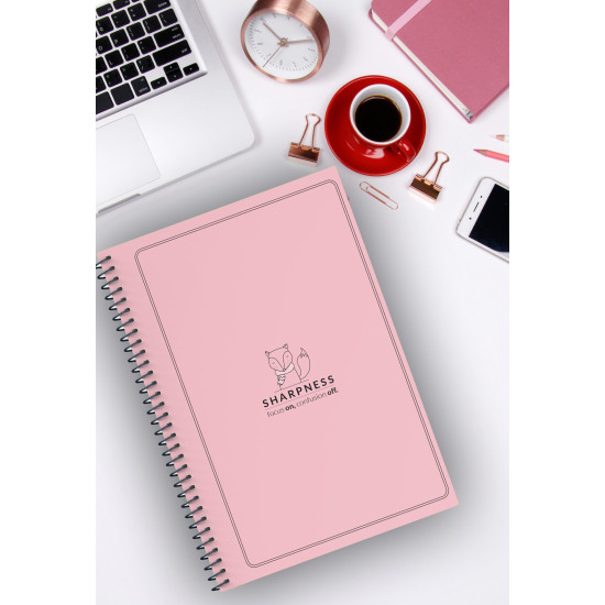 6'lı Set Çizgisiz Spiralli A5 Kalın Karton Kapak Pastel Seri 96 Sayfa Defter Çek Kopart Sayfa Mikro Perforaj