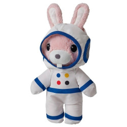 IKEA AFTONSPARV yumuşak oyuncak, çok renkli, 28 cm Astronot Pembe Tavşan