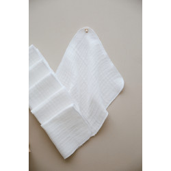 DERYBABY 25x25 cm  4 Kat  Müslin Ağız Mendili | Beyaz