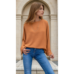 Pasaklı Giyim Kadın Yarasa Duble Kol Ekstra Oversize Bluz 2943308 Taba