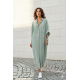 Pasaklı Giyim Kadın Oversize Yarasa Kol Tesettüre Uygun Gömlek Elbise-Tesettür Tunik 3282528 Mint