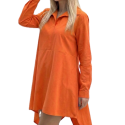 Pasaklı Giyim Kadın Asimetrik Tunik Gömlek-Tesettüre Uygun 4912264 Turuncu