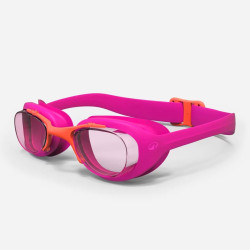 Çocuk Yüzücü Gözlüğü - Pembe/Turuncu - Şeffaf Camlar - Xbase