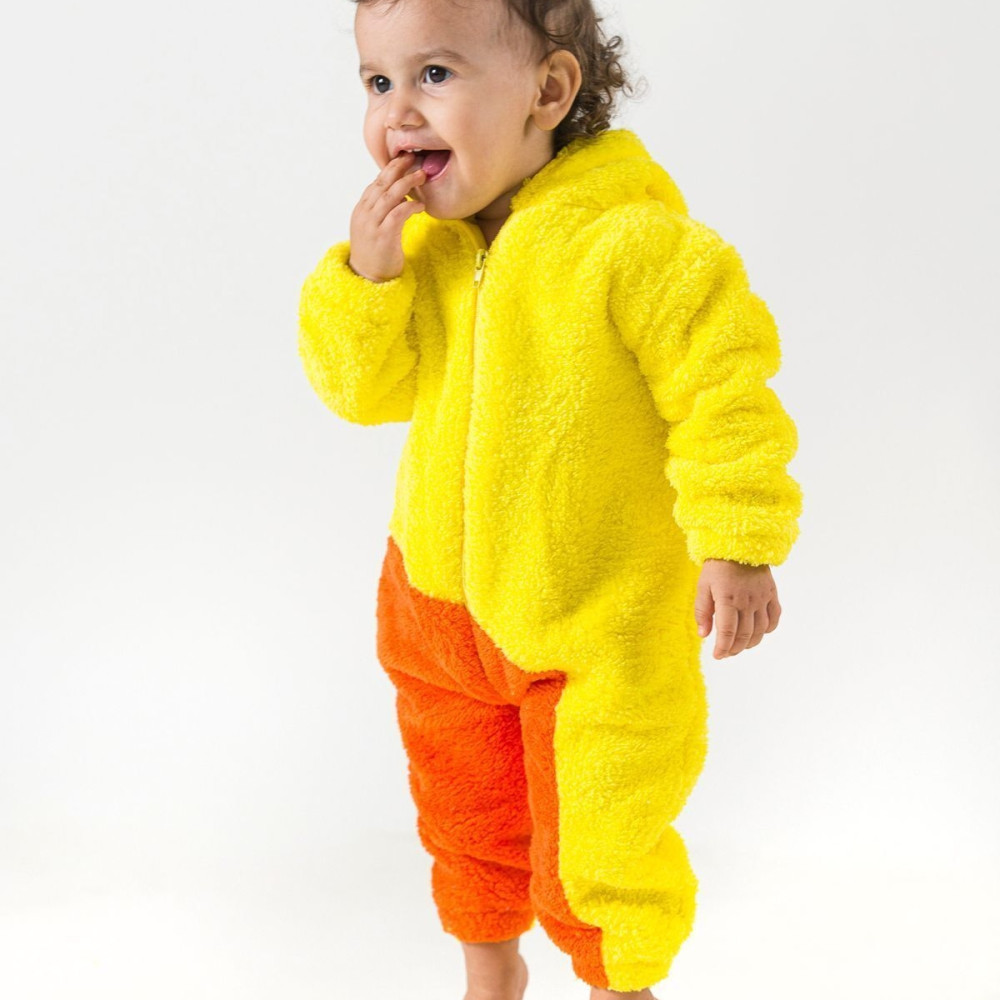 Welsoft Peluş Unisex Kışlık Bebek Takımları Çocuk Giyim Bebek Kıyafeti çocuk kostümü Sevimli Civciv