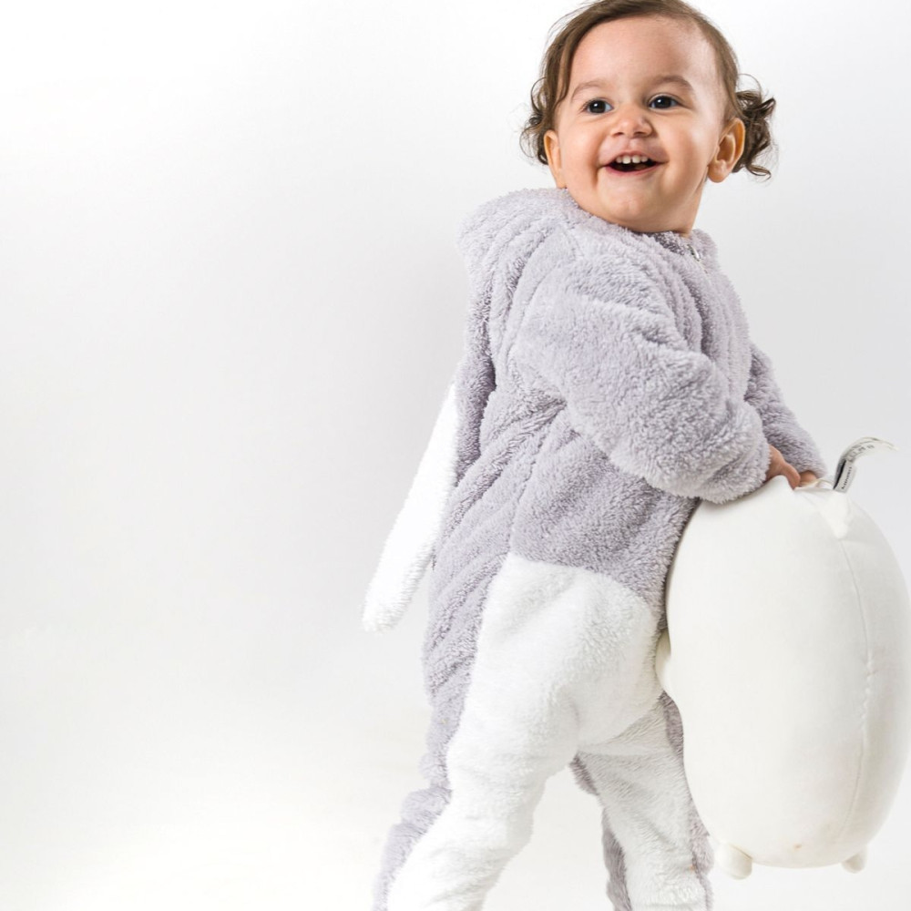 Welsoft Peluş Unisex Kışlık Bebek Takımları Çocuk Giyim Bebek Kıyafeti çocuk kostümü Sevimli Tavşan