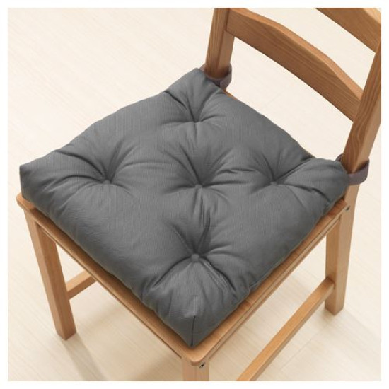 IKEA MALINDA - sandalye minderi, 40/35x38x7 cm (gri)