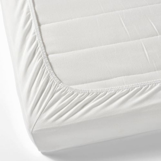 IKEA LEN - lastikli çocuk çarşafı, 70x160 cm (beyaz) beyaz