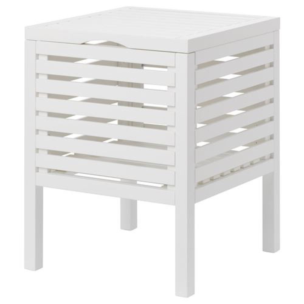 IKEA MUSKAN - saklama gözlü tabure, 50 cm (beyaz)