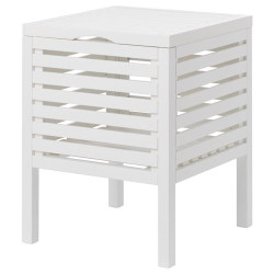 IKEA MUSKAN - saklama gözlü tabure, 50 cm (beyaz)