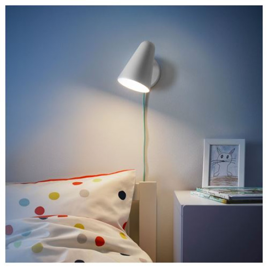 IKEA FUBBLA - çocuk duvar lambası (beyaz)