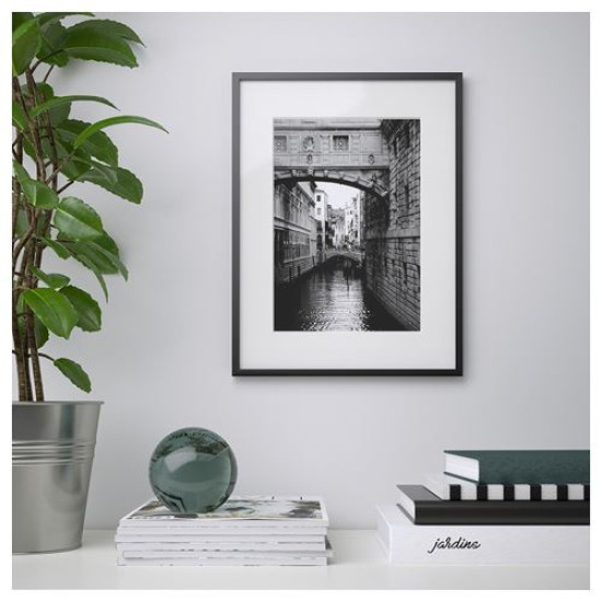 IKEA LOMVIKEN - siyah çerçeve, 30x40 cm (siyah)