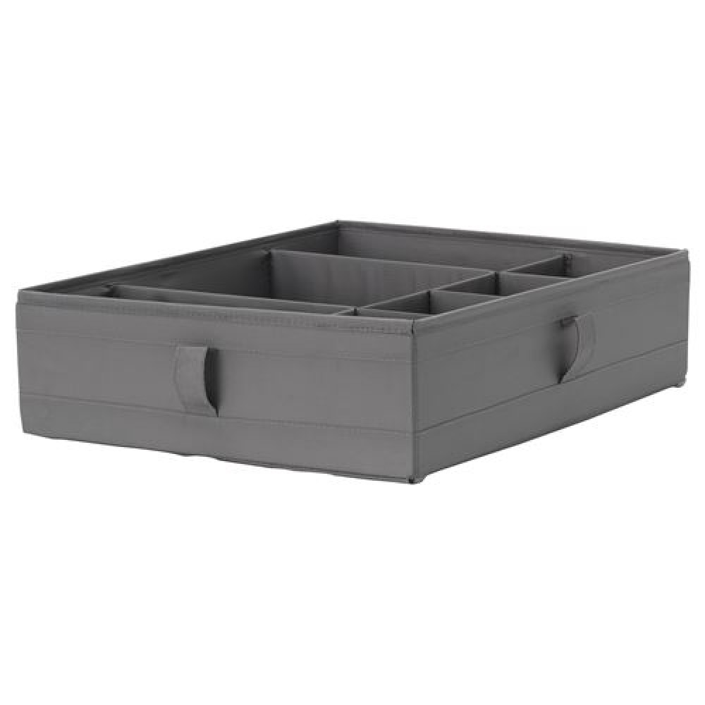 IKEA SKUBB - bölmeli kutu, 44x34x11 cm (koyu gri)