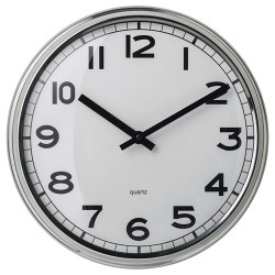 IKEA PUGG - duvar saati, 32 cm (paslanmaz çelik)