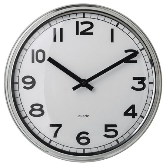 ikea-pugg-duvar-saati-32-cm-paslanmaz-çelik-paslanmaz-çelik