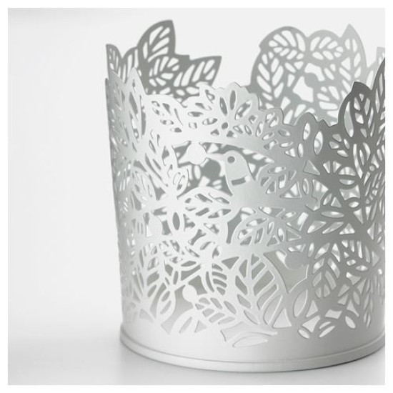 IKEA SAMVERKA - tealight mumluk, 8 cm (beyaz)