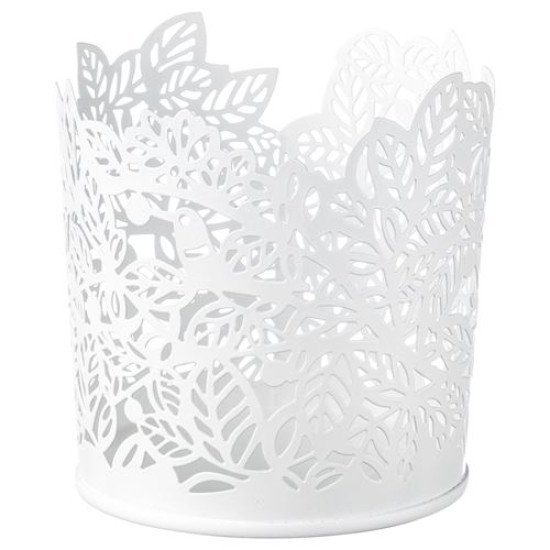 IKEA SAMVERKA - tealight mumluk, 8 cm (beyaz)