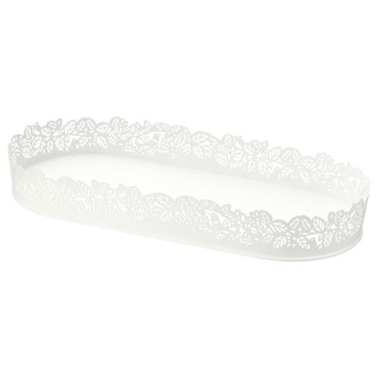 IKEA SAMVERKA - mum tabağı, 35x15 cm (beyaz)