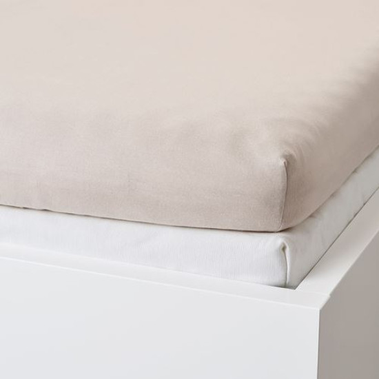 IKEA VÅRVIAL - lastikli çarşaf, 80x200 cm (bej) bej