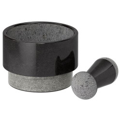 IKEA ÄDELSTEN - havan ve tokmağı, 14 cm (siyah mermer)