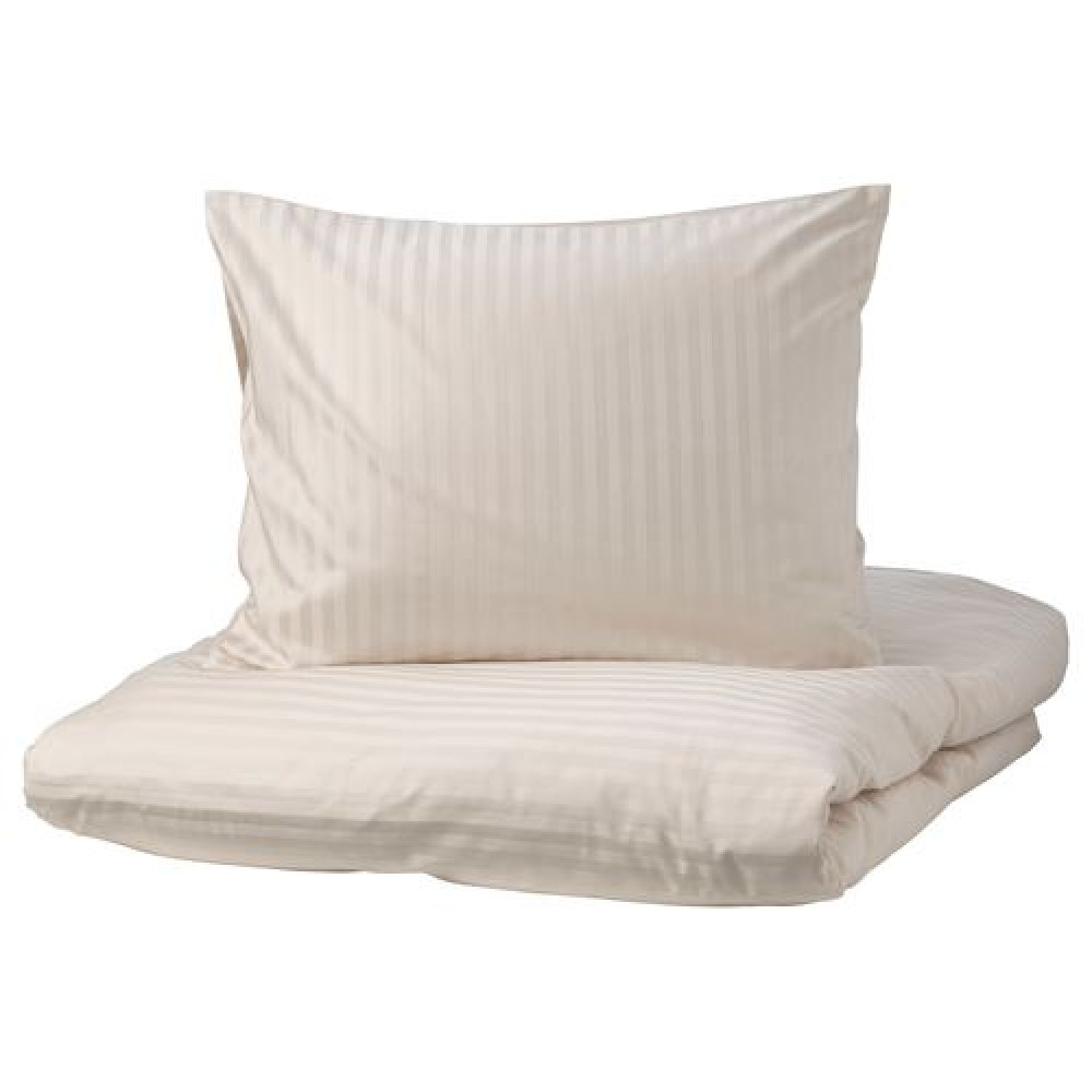 IKEA NATTJASMIN - tek kişilik nevresim seti, 150x200/50x60 cm (açık bej)