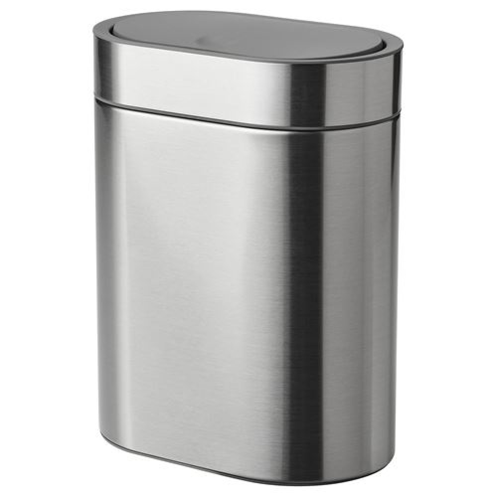 IKEA BROGRUND - dokunmatik çöp kutusu, 4 lt (paslanmaz çelik-gri)