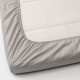 IKEA LENAST - lastikli bebek çarşafı, 60x120 cm (beyaz-gri) beyaz-gri