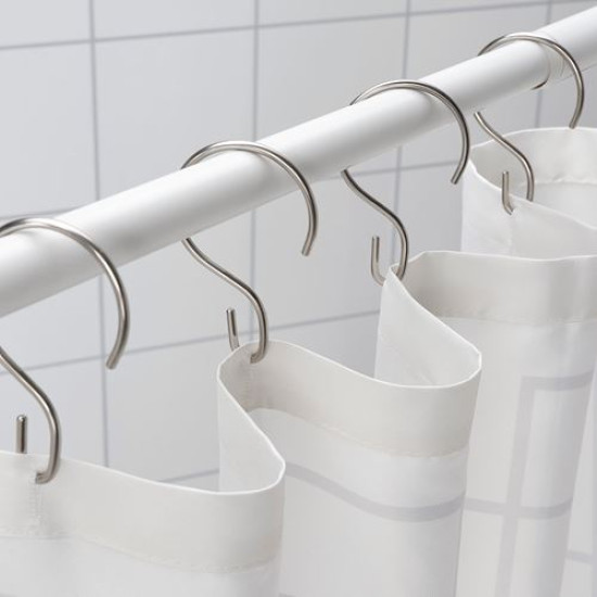 IKEA RUDSJÖN - duş perdesi halkası (metal rengi)