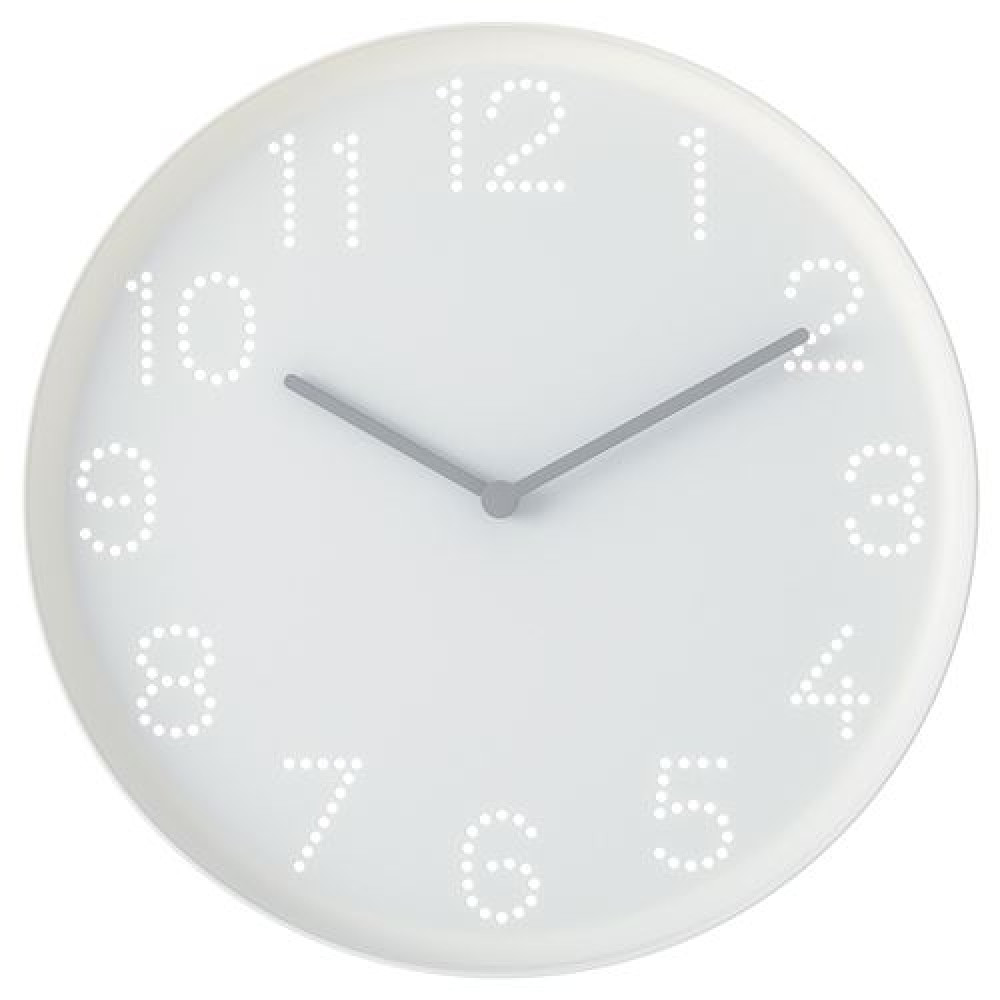 IKEA TROMMA - duvar saati, 25 cm (beyaz)