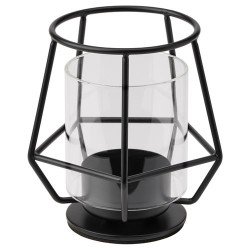 IKEA PÄRLBAND - tealight mumluk, 10 cm (siyah)