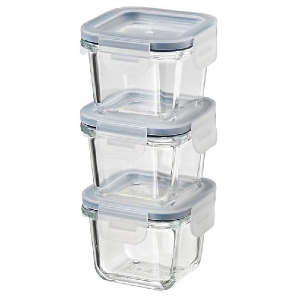 IKEA 365+ - cam saklama kabı seti, 180 ml (cam)