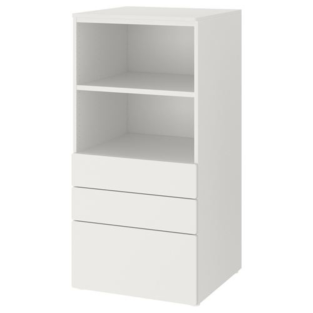 IKEA PLATSA/SMÅSTAD - çocuk şifonyeri, 60x55x123 cm (beyaz)