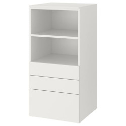 IKEA PLATSA/SMÅSTAD - çocuk şifonyeri, 60x55x123 cm (beyaz)