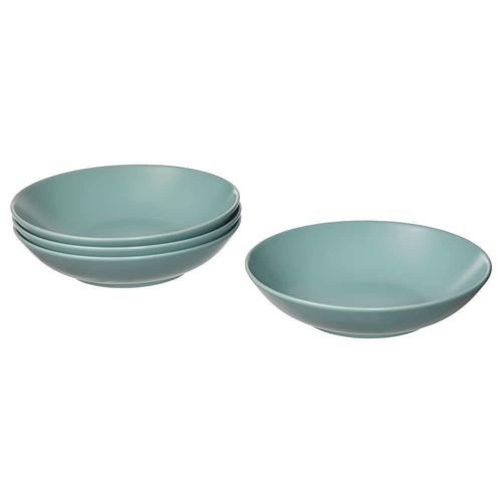 IKEA FÄRGKLAR - çukur tabak seti, 23 cm (mat açık turkuaz)