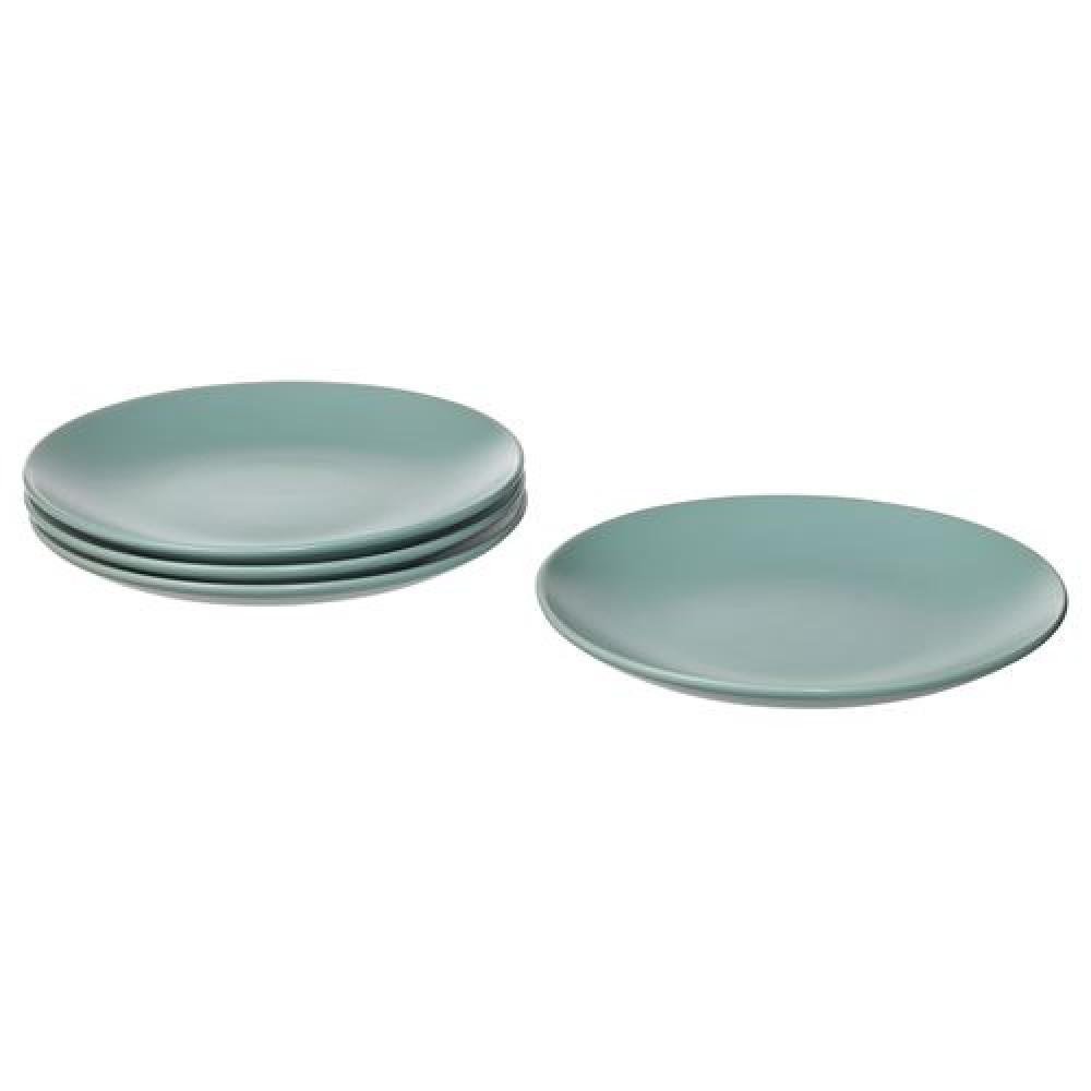 IKEA FÄRGKLAR - tatlı tabağı seti, 20 cm (mat açık turkuaz)